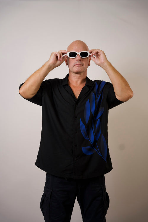 MEN'S LOOSE FIT VISCOSE PRINTED SHIRT