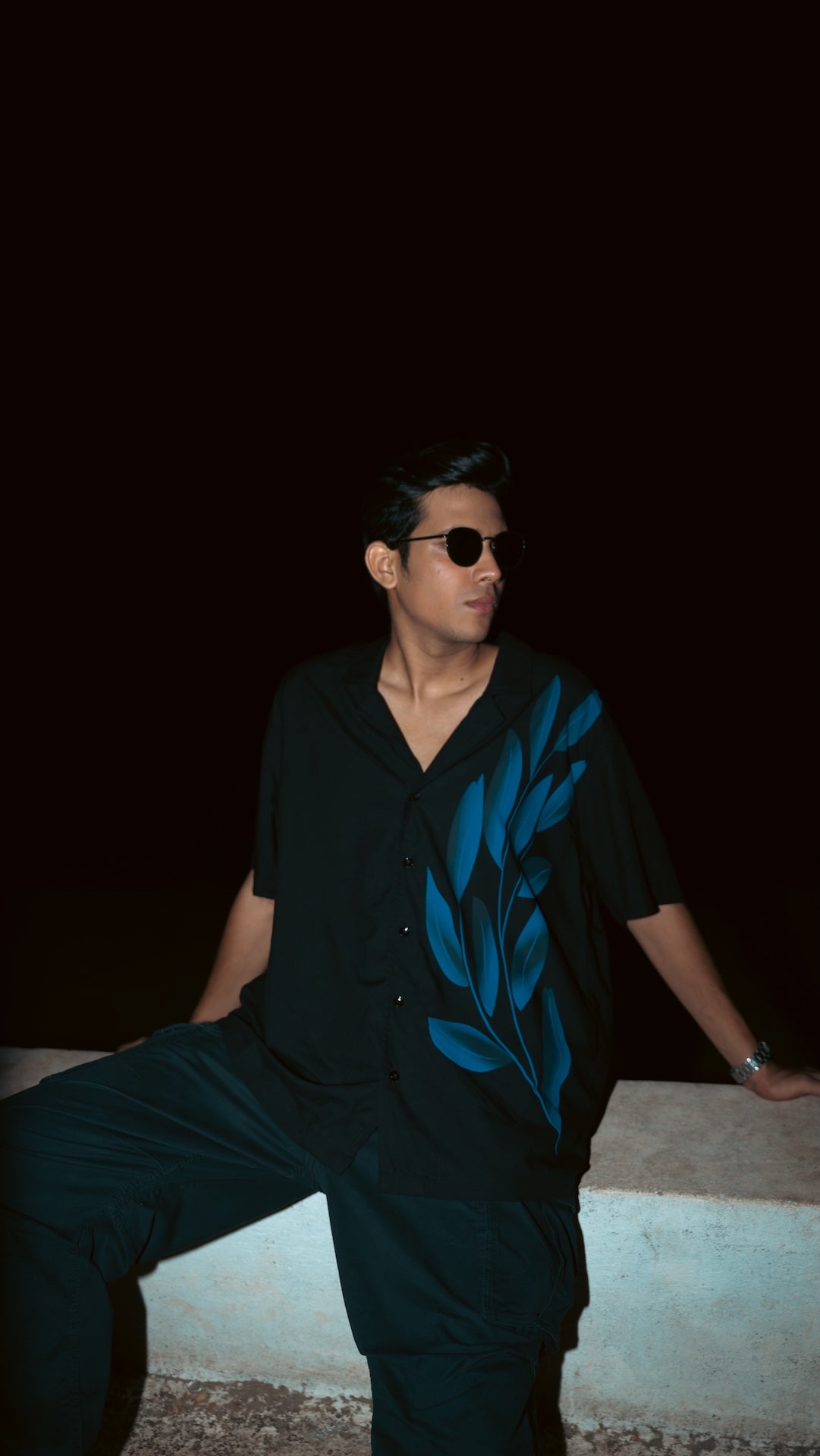 MEN'S LOOSE FIT VISCOSE PRINTED SHIRT
