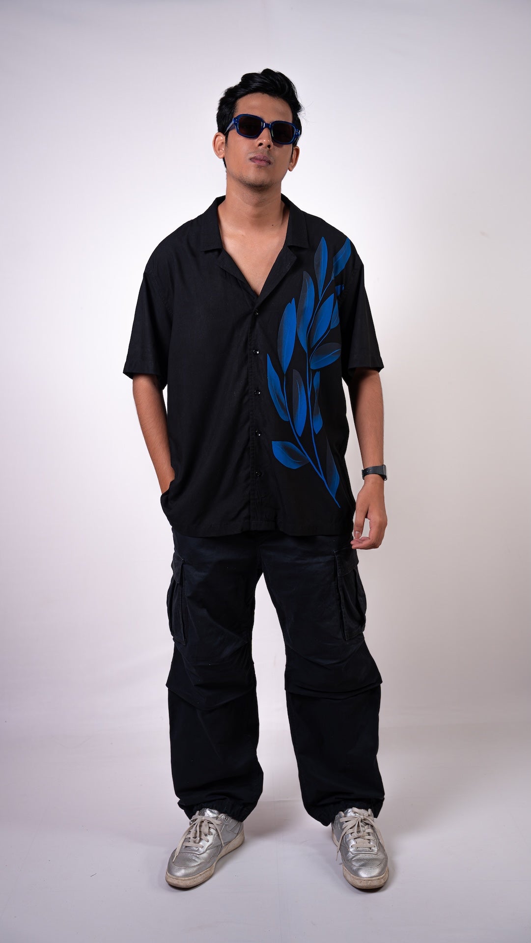 MEN'S LOOSE FIT VISCOSE PRINTED SHIRT