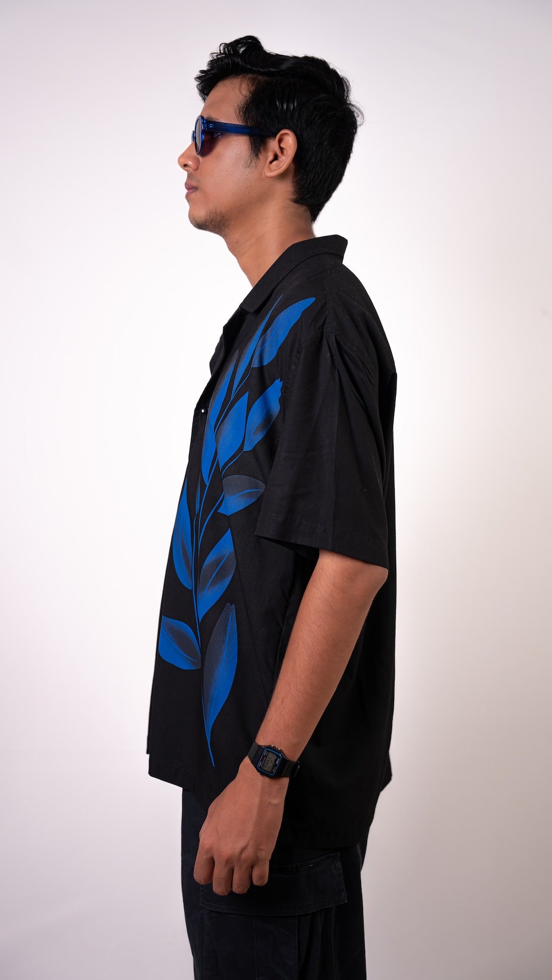 MEN'S LOOSE FIT VISCOSE PRINTED SHIRT